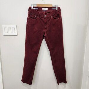 Brax Pants Mens 32x36 Fits "30x29" Burgundy Hi Flex Chuck Modern Fit Velour